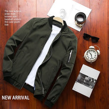โหลดรูปภาพลงในเครื่องมือใช้ดูของ Gallery DIMUSI Spring New Men&#39;s Bomber Zipper Jacket Male Casual Streetwear Hip Hop Slim Fit Pilot Coat Men Clothing Plus Size 4XL,TA214
