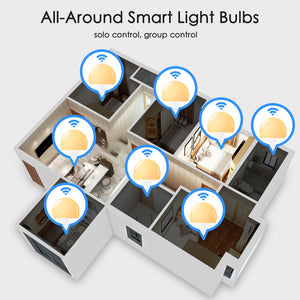 15W Smart WiFi Light Bulb E27 B22 Dimmable LED Lamp APP Smart Wake up Night Light Compatible with Amazon Alexa Google Home