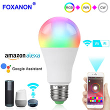 Load image into Gallery viewer, E27 B22 LED Wifi Smart Light Bulbs 15W RGB Dimmable 85-265v Intelligent App Controlled Alexa Compatible Google Assistant Bulbs
