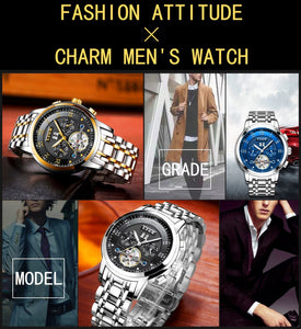 LIGE Mens Watches Fashion Top Brand Luxury Business Automatic Mechanical Watch Men Casual Waterproof Watch Relogio Masculino+Box