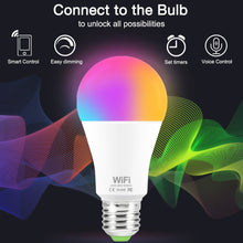 โหลดรูปภาพลงในเครื่องมือใช้ดูของ Gallery WiFi Smart Light Bulb 15W RGB Lamp E27 B22 Dimmable Smart Bulb Voice Control Magic Lamp AC110V 220V Work with Amazon/Google Home

