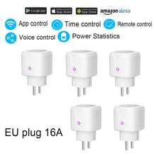 Load image into Gallery viewer, Smart Plug WiFi Socket EU 16A Power Monitor Timing Function Tuya SmartLife APP Control Work With Alexa Google Assistant 100-240V
