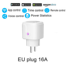 Load image into Gallery viewer, Smart Plug WiFi Socket EU 16A Power Monitor Timing Function Tuya SmartLife APP Control Work With Alexa Google Assistant 100-240V
