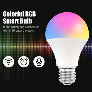 15W Smart Light Bulb Dimmable WiFi LED Lamp E27 B22 Color Changing Lamp RGB Magic Bulb 110V 220V Alexa Google Home App Control