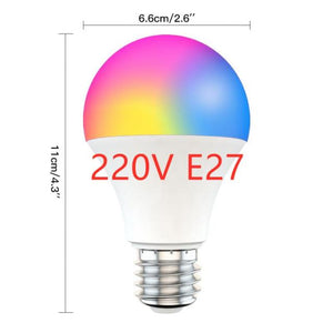 15W Smart Light Bulb Dimmable WiFi LED Lamp E27 B22 Color Changing Lamp RGB Magic Bulb 110V 220V Alexa Google Home App Control