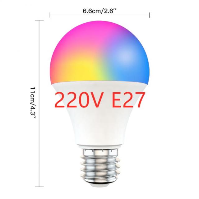 15W Smart Light Bulb Dimmable WiFi LED Lamp E27 B22 Color Changing Lamp RGB Magic Bulb 110V 220V Alexa Google Home App Control