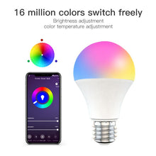 Load image into Gallery viewer, 15W Smart Light Bulb Dimmable WiFi LED Lamp E27 B22 Color Changing Lamp RGB Magic Bulb 110V 220V Alexa Google Home App Control
