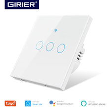 Load image into Gallery viewer, Wifi Smart Light Touch Switch EU, Neutral Wire Required Wall Switch 1 2 3 Gang, Compatible with Alexa Google Home Smart Life App
