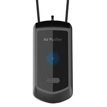 Load image into Gallery viewer, Fashionable Personal Wearable Mini Portable Car Oxygen Bar Negative Ion Generator Hanging Neck Air Purifier Black
