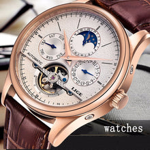 โหลดรูปภาพลงในเครื่องมือใช้ดูของ Gallery Reloj LIGE Men Watch Mechanical Tourbillon Luxury Fashion Brand Leather Male Sport Watches Men Automatic Watch Relogio Masculino
