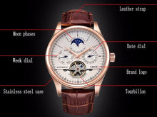 Load image into Gallery viewer, Reloj LIGE Men Watch Mechanical Tourbillon Luxury Fashion Brand Leather Male Sport Watches Men Automatic Watch Relogio Masculino
