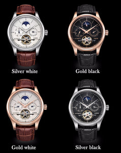 Reloj LIGE Men Watch Mechanical Tourbillon Luxury Fashion Brand Leather Male Sport Watches Men Automatic Watch Relogio Masculino