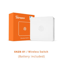 Load image into Gallery viewer, SONOFF SNZB-01 Zigbee Smart Button Switch Low-Battery Notification on eWeLink App For ZBBridge Work with Alexa Google Home
