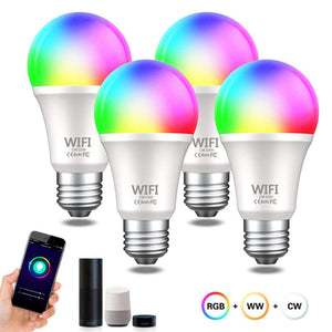 15W WiFi Smart Light Bulb B22 E27 LED RGB Lamp Alexa Google Home 85-265V RGB+White Dimmable Timer Function Magic Bulb Dropship