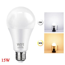 將圖片載入圖庫檢視器 15W WiFi Smart Light Bulb B22 E27 LED RGB Lamp Alexa Google Home 85-265V RGB+White Dimmable Timer Function Magic Bulb Dropship
