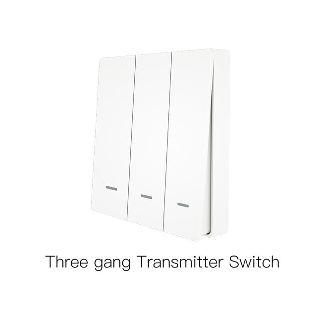 WiFi Smart Push Button Switch 2-Way RF433 Wall Panel Transmitter Kit Smart life Tuya App Control Works with Alexa Google Home