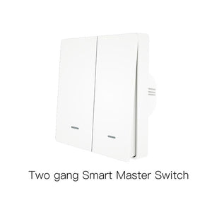 WiFi Smart Push Button Switch 2-Way RF433 Wall Panel Transmitter Kit Smart life Tuya App Control Works with Alexa Google Home