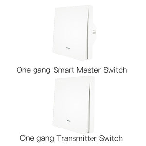 WiFi Smart Push Button Switch 2-Way RF433 Wall Panel Transmitter Kit Smart life Tuya App Control Works with Alexa Google Home