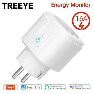 WiFi Smart Plug 16A EU US Socket Tuya Smart Life APP Work with Alexa Google Home Assistant Voice Control Power Monitor Timing