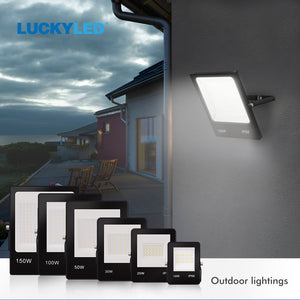 LUCKYLED Led FloodLight 10W 20W 30W 50W 100W 150W Reflector Led Waterproof IP66 Led Flood Light Outdoor Spotlight Stree Lamp