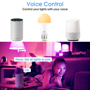 Siri Voice Control 15W RGB Smart Light Bulb Dimmable E27 B22 WiFi LED Magic Lamp AC 110V 220V Work with Alexa Google Home