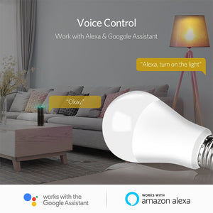 15W WiFi Smart LED Light Bulb E27 B22 Ampoule LED Intelligent Dimmable Night Lamp Apply to alexa google Home Assistant Echo