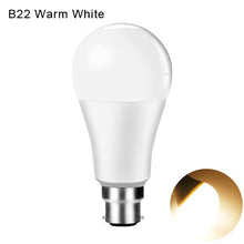 โหลดรูปภาพลงในเครื่องมือใช้ดูของ Gallery 15W WiFi Smart LED Light Bulb E27 B22 Ampoule LED Intelligent Dimmable Night Lamp Apply to alexa google Home Assistant Echo
