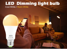 โหลดรูปภาพลงในเครื่องมือใช้ดูของ Gallery 15W 220V WiFi Smart Bulb Dimmable Multicolor E27 B22 RGB WiFi LED Magic Lamp Work with Alexa/Google Home Remote Control By APP
