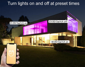 15W 220V WiFi Smart Bulb Dimmable Multicolor E27 B22 RGB WiFi LED Magic Lamp Work with Alexa/Google Home Remote Control By APP