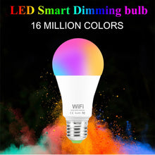 Load image into Gallery viewer, AC85-265V 15W Smart WiFi Led Bulb E27 B22 Dimmable Color Changing RGB Light Bulb Works With Alexa Google Home No Hub Required
