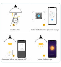Load image into Gallery viewer, 15W WiFi Smart Light Bulb Ampoule LED E27 B22 85-265V Dimmable Timing Lamp Apply to App Alexa Echo Google Home
