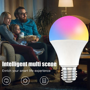 15W WiFi Smart Light Bulb,B22/E27 LED RGB Lamp,Work with Alexa/Google Home 85-265V RGB+White Dimmable Timer Function Bulb