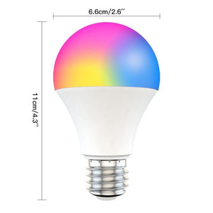 15W WiFi Smart Light Bulb,B22/E27 LED RGB Lamp,Work with Alexa/Google Home 85-265V RGB+White Dimmable Timer Function Bulb