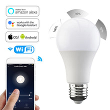 Load image into Gallery viewer, E27B22 15W WiFi Smart Light Bulb LED RGB Lamp Work With Alexa/Google Home 220/110V RGB+White Dimmable Timer Bulb Voice Control

