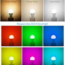 โหลดรูปภาพลงในเครื่องมือใช้ดูของ Gallery 12w 15w Tuya Smart Light Bulb  Color Changing wifi Light E27 B22 RGB LED Bulb Dimmable Alexa Compatible Smart Life APP Google
