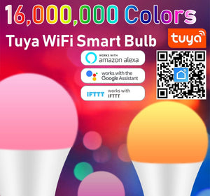 12w 15w Tuya Smart Light Bulb  Color Changing wifi Light E27 B22 RGB LED Bulb Dimmable Alexa Compatible Smart Life APP Google