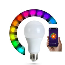 Load image into Gallery viewer, 12w 15w Tuya Smart Light Bulb  Color Changing wifi Light E27 B22 RGB LED Bulb Dimmable Alexa Compatible Smart Life APP Google
