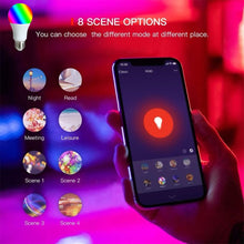 Load image into Gallery viewer, 12w 15w Tuya Smart Light Bulb  Color Changing wifi Light E27 B22 RGB LED Bulb Dimmable Alexa Compatible Smart Life APP Google
