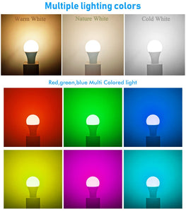 12w 15w Tuya Smart Light Bulb  Color Changing wifi Light E27 B22 RGB LED Bulb Dimmable Alexa Compatible Smart Life APP Google