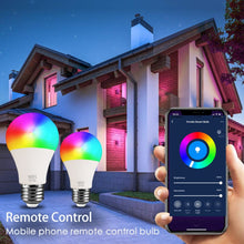將圖片載入圖庫檢視器 1PC 15W WiFi Smart Light Bulb B22 E27 LED RGB Lamp Work With Alexa Google Home White Dimmable Timer Function Magic Bulb Hot Sale
