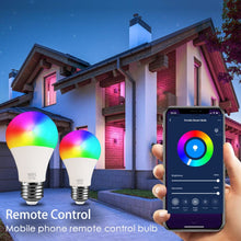 將圖片載入圖庫檢視器 1PC 15W WiFi Smart Light Bulb B22 E27 LED RGB Lamp Work With Alexa Google Home White Dimmable Timer Function Magic Bulb Hot Sale
