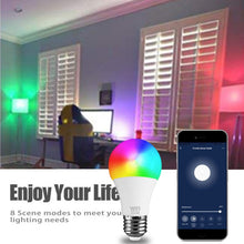 將圖片載入圖庫檢視器 1PC 15W WiFi Smart Light Bulb B22 E27 LED RGB Lamp Work With Alexa Google Home White Dimmable Timer Function Magic Bulb Hot Sale
