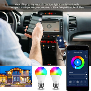 1PC 15W WiFi Smart Light Bulb B22 E27 LED RGB Lamp Work With Alexa Google Home White Dimmable Timer Function Magic Bulb Hot Sale