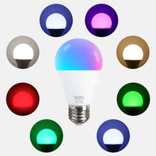 將圖片載入圖庫檢視器 1PC 15W WiFi Smart Light Bulb B22 E27 LED RGB Lamp Work With Alexa Google Home White Dimmable Timer Function Magic Bulb Hot Sale
