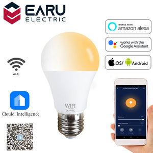 Dimmable 15W B22 E27 WiFi Smart Light Bulb LED Lamp App Operate Alexa Google Assistant Control Wake up Smart Lamp Night Light