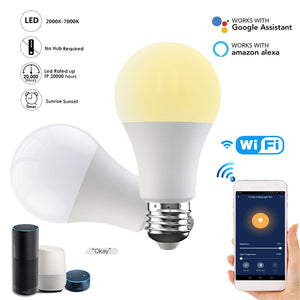 Dimmable 15W B22 E27 WiFi Smart Light Bulb LED Lamp App Operate Alexa Google Assistant Control Smart Lamp Night Light