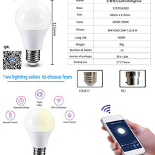 Load image into Gallery viewer, Dimmable 15W B22 E27 WiFi Smart Light Bulb LED Lamp App Operate Alexa Google Assistant Control Smart Lamp Night Light
