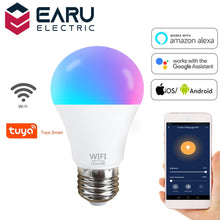 Load image into Gallery viewer, Dimmable 15W B22 E27 WiFi Smart Light  LED RGB Lamp TUYA App with Alexa Google Assistant Control Wake up Smart Lamp Night Light
