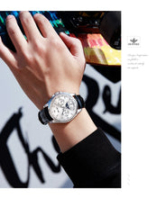 將圖片載入圖庫檢視器 Top Brand OUPINKE Luxury Mechanical Watch Men Automatic Brown Leather Casual Waterproof Sport Moon Phase Wristwatch Reloj Hombre
