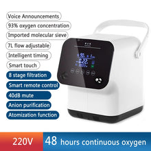 Load image into Gallery viewer, 1L-7L Portable Oxygen Concetrator Elderly Household Oxygen Making Machine Oxygen Maker With Atomization Function For Home 220V
